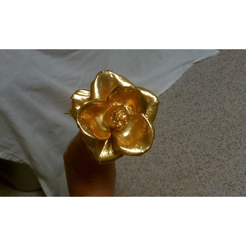 Gold Plated Forever Long Stem Rose, Vintage 80s